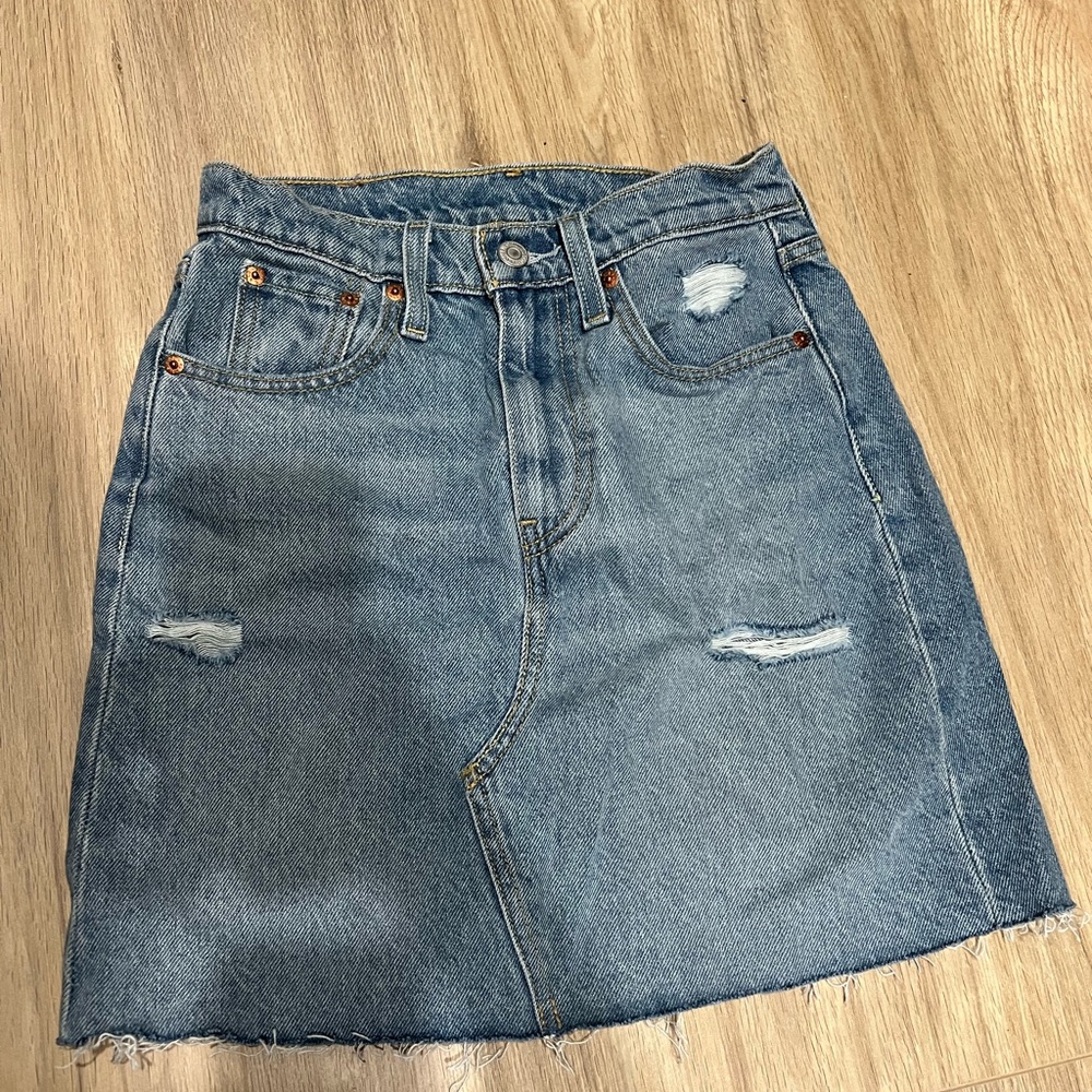 Levi’s Denim Distressed Skirt